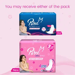 paree Ultra Thinz Soft & Rash Free Double Feathers XXL Pads, With Disposable Covers Sanitary Pad image 2