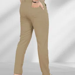 metronaut Regular Fit Men Khaki Polyester Trousers image 2
