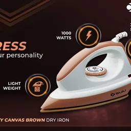 bajaj by bajaj CANVAS BROWN 1000 W Dry Iron image 4