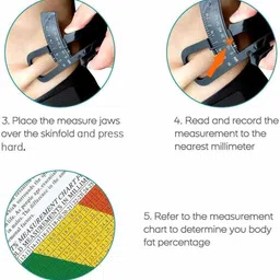 Geek Lab Skin fold Caliper, Body Fat Measure Kit, Body Fat Analyzer, Black Calliper Body Fat Analyzer image 5