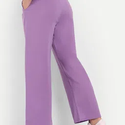 next one Women Loose Fit Purple Polyester Trousers image 3