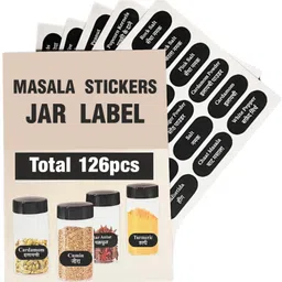 stikor 2 cm Spice Jar Labels 4 Sheets Printed Waterproof Stickers for Kitchen Container Removable Sticker-picture-16
