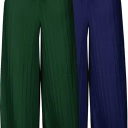 jb enterprises Pack of 2 Women Comfort Fit Multicolor Lycra Blend Trousers-picture-19