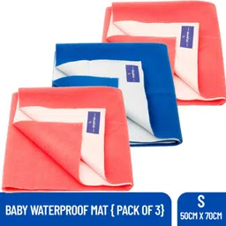 weewish Waterproof - Cotton, Fleece Dry Sheet - Reusable & Washable-(Small) - Pack of 3-picture-24