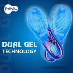 foot vital Orthopedic Gel Insoles | Dual Tech | All-Day Comfort | Size L Insole image 2