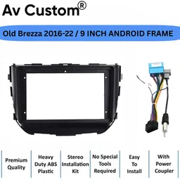 av custom OLD BREZZA 2016-22 (9" inch) android Frame with Wiring Media Player Frame-picture-13