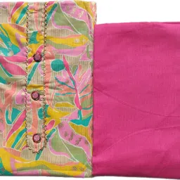 abodh colours Unstitched Pure Cotton Salwar Suit Material Floral Print, Self Design image 4