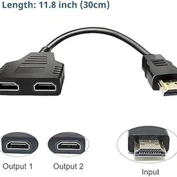 Sancy TV-out Cable Cable 1x2, HDMI Splitter 1 in 2 Out 4K, HDMI Splitter for Dual Monitors image 2