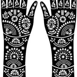 d king OE-Dk-98 OE-DK-009 Mehendi Stencil Stencil image 2
