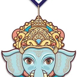 thefashionstuff Ganesha Evil Eye Wall Hanging | Multicolor Wooden Wall Art-picture-19