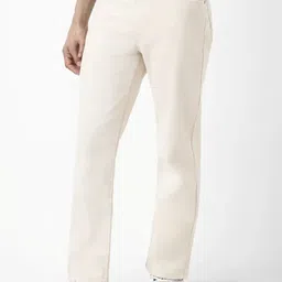 white leapard Men Regular Mid Rise Beige Jeans image 2