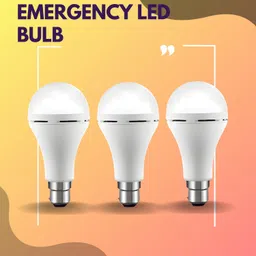 guggu Rechargeable Emergency Bulb 12W Inverter Rechargebale Emergency Bulb_Pack_3 T220 3 hrs Bulb Emergency Light image 1