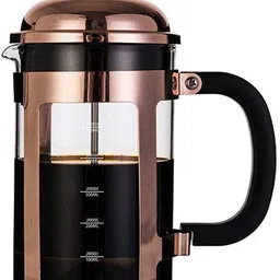 instacuppa French Press Coffee Maker with 4 Part Superior Filtration 350 ML with Neoprene Sleeve for Extra Protection, Copper 4 Cups Coffee Maker-picture-11