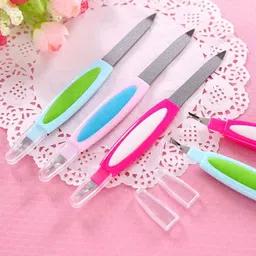 dazzle beauty 2 in 1 Manicure Pedicure Nail File Tool Cuticle Trimmer image 4
