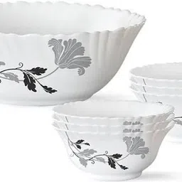 Opalware Dessert Bowl Larahh by borosill silk 7 pcs pudding set bowl set-image-39