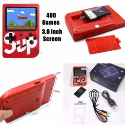 BAGATELLE SUP 400 in 1 Retro Game Box Console Handheld Digital Game PAD 8 GB with Mario, and other 400 Games, DR Mario, Turtles, Super Mario, FIFA14, Contra image 3
