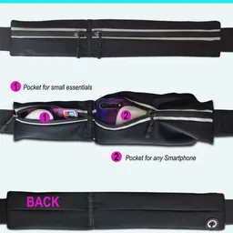 Zenvick 2 Pocket Running Waist Bag waist bag image 3