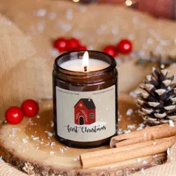 Soy Wax Christmas Special Scented Candle in Glass Jar by Aromatic fables-picture-19