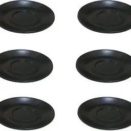 super dine Pack of 6 Melamine Soup Saucer / Plate, Matt Finish image 2