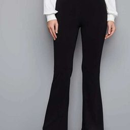next one Women Flared Black Lycra Blend Trousers-picture-25
