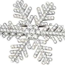 digital shoppy Crystal Snowflake Pearl Hair Clip – Winter Fashion Accessory for Women's Hair Clip-picture-10