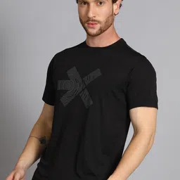 hrx by hrithik roshan Men Graphic Print Round Neck Polyester Black T-Shirt-picture-28
