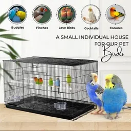 devis techonology 2Feet Black Birds Cage With Side Opening for Breeding Box Finches & canaries Bird House image 3