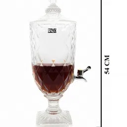 binzo Glass Multipurpose Beverage 2000 ml / 2 Litre Dispenser for Water Bottled Water Dispenser image 2