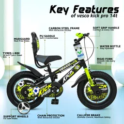 vesco KICK PRO Green 14 T (inch) BMX Cycle image 5