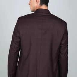 indian terrain Men Checkered Bandhgala Casual Blazer image 4