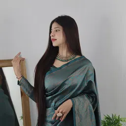 k saliya enterprise Printed Kanjivaram Pure Silk Saree-picture-10