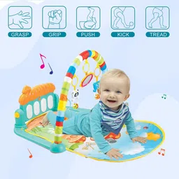 ar kids toys Play Gym & Mat With Hanging Toys Rattles Lights & Musical Keyboard For Babies image 5