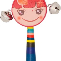 rainbowstore Melodic Marvels: Set of 4 Wooden Rattles -Baby's Playtime Bliss (pack of 4) Rattle image 3