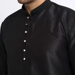 kraft india Men Silk Blend Kurta Churidar Ethnic Jacket Set image 5