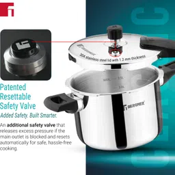 bergner Argent Classic Pressure Cooker 3.5L Triply 3.5 L Induction Bottom Pressure Cooker image 5