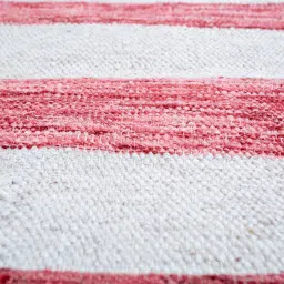 jaipur rugs Red Geometrical Wool and Viscose 5 ft X 8 ft Flat Weaves image 4