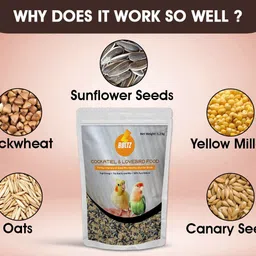 boltz Combo of Food for Cockatiel & Lovebird 1.2 Kg 1.45 kg Dry Adult Bird Food image 3