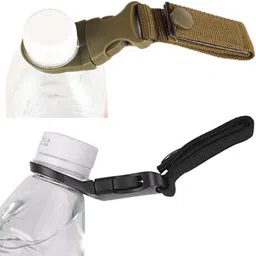 rajry Nylon Molle Hanging Strap Webbing Buckle Clip Bottle Hook Belt 4 Pcs Sports Bottle Holder image 3