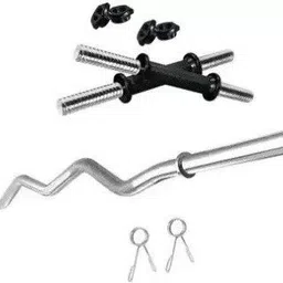 starx 20 kg Home Combo with 3Ft Curl Rod, Gym Accessories and Wall Mount Home Gym Combo image 2