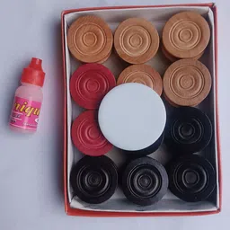 indrova CARROM BOARD 20 INCH WITH WOOD COINS BEST CARROM BOARD 50 cm Carrom Board image 2