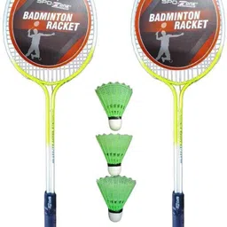 spo zone Badminton Kit Combo Set Of 2 Piece Racquet With 3 Piece Plastic Shuttle With Net Badminton Kit-picture-16