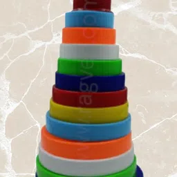 aktoon toys Plastic Baby Kids Teddy Stacking Ring Jumbo PACK Rattle toy Rattle image 2