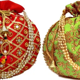 Women Black, Brown Potli-image-41