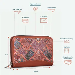 zouk Women Casual White Jute Wallet image 3