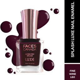 faces canada Ultime Pro Splash Luxe Nail Enamel | Glossy Finish | Quick Drying Fine Wine (L60)-picture-9