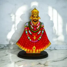 divaura God Baba Khatu Shyam Barbarik Mdf Cutout Glitered Sticker Statue God Stand Decorative Showpiece - 10 cm image 2