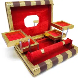 veerja Wooden Jewelry Box For Wedding Gift Box,Vanity Box, Bangle Box Jewelry Box, Jewellery and Mack-up Box,Jewellery, Multi Purpose Vanity Box, Lockable, Wedding , Rakhi Gift Vanity Box Wedding , Rakhi Gift Vanity Box (Multicolor) Jewellery and Mack-up Box, Wedding, Bangle Box Vanity Box-picture-24