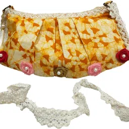 athizay Brown, White, Yellow Women Sling Bag Sling bags for women print Cross body bags image 3