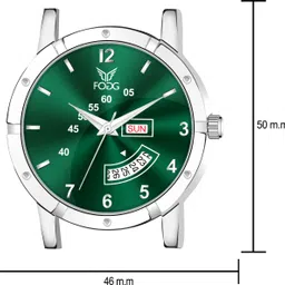 fogg Day and Date Display Analog Watch - For Men 2160-Green image 3