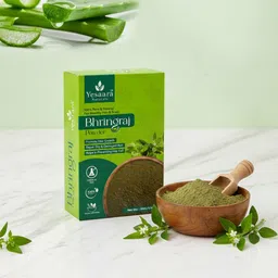 yesaara naturals Bhringraj Powder 100gm – Herbal Beauty & Wellness Supplement image 1